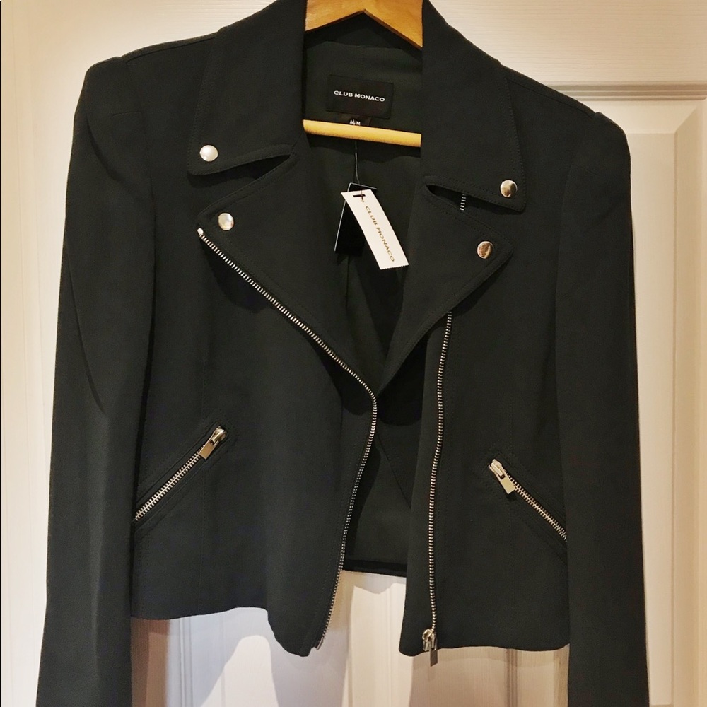 CLUB MONACO beautiful LINZY MOTO JACKET